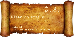 Dittrich Attila névjegykártya